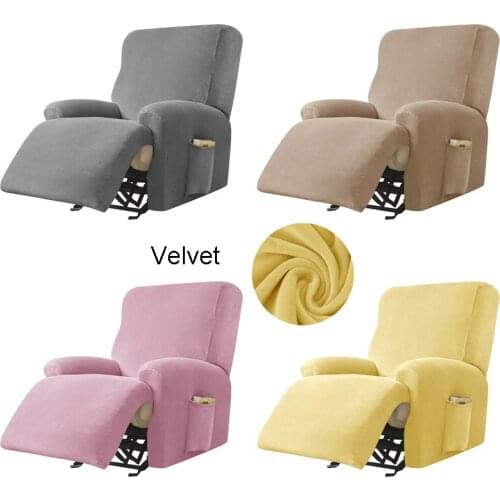 Velvet Recliner Cover Split Design Massage Lazy Boy Chair Cover Lounger Single Couch Sofa Slipcover Armchair Covers Funda Sillon