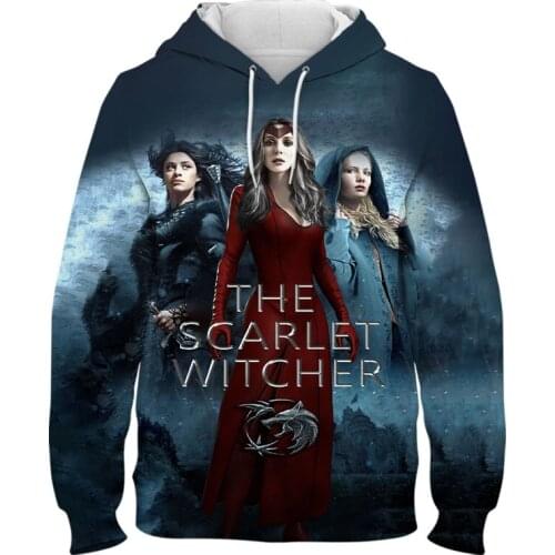 Scarlet Witch Hoodies Child Autumn 3D Print New Casual Mens clothes Streetwear Women Hooded sweatshirts Fashion Kids Pullover