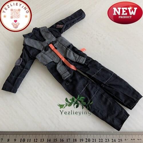 1/6 Scale Action Figure Accessory Male Clothes Color-blockedPilot Coverall Suit Uniform Jumpsuit Coat For 12Inch Body 1/6 Figure