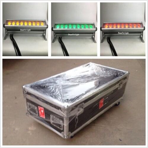 Flightcase) 8pcs/lot Mini LED Bar RGBWA 9x15w led wall washer lamp waterproof bar led dmx led rgbwa linear bar