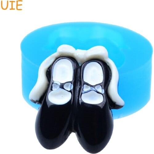 FYL205U 23.2mm Ballet Slippers Shoes Silicone Push Mold - Cake Decoration, Fondant, Sugarcraft, Resin, Polymer Clay, Chocolate