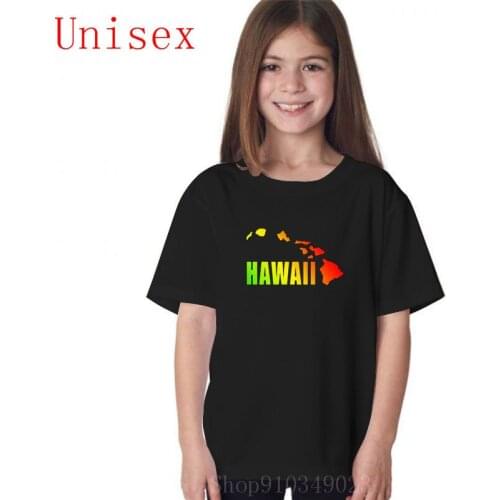 Hawaiian Islands 2 girls tops children clothes tops for girls kids clothes girls 8 to 12 comfortable fashionable