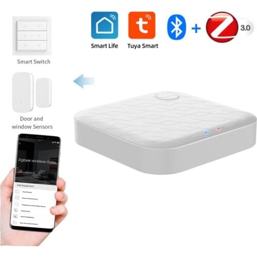 Tuya ZigBee Hub Smart Gateway Hub Smart Home Bridge Smart Life APP Wireless Remote Controller Via Alexa Google Home App Control