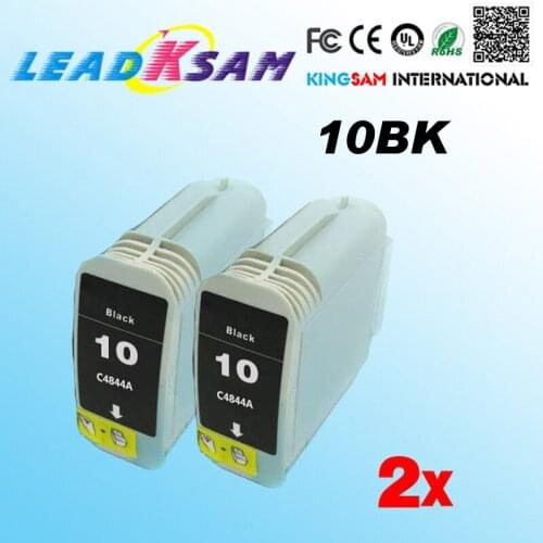 2x black ink cartridge COMPATIBLE for hp10 for HP 10 Designjet 100 500 800 1200 2600 K850