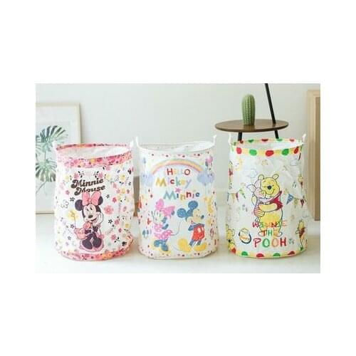 Disney Pooh Minnie Anime Figures Cartoon Product Cosplay Accessories Storage basket laundry bag Unisex Gift