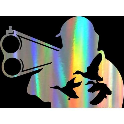 Personality Reflective Hunter Hunting Pistol Car Sticker Funny Motorcycle Scratch Decal Car Decorative Vinyl Apply To Car Window