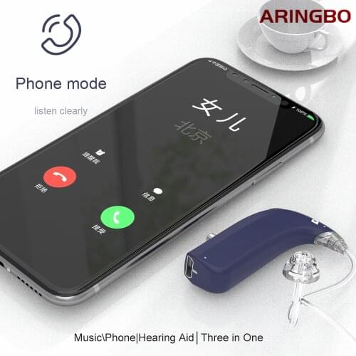 Aringbo Mini Hearing Aid Digital Ear Hearing Device USB With Bluetooth Rechargeable Sound Amplifier Enhancer For The Elderly