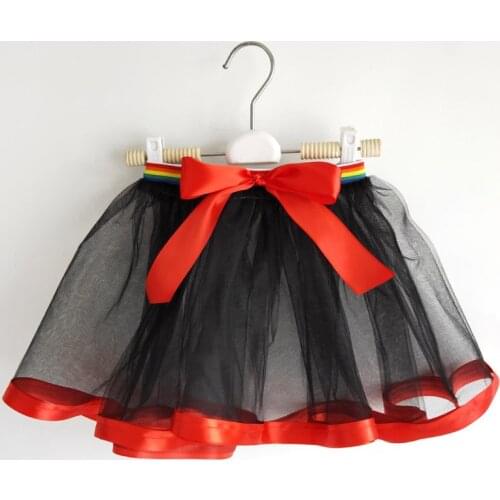 New year Summer Baby Multilayer Tulle Tutu Skirt Colorful Pom Princess Mini Dress Children Clothing Pettiskirt Girl Clothes
