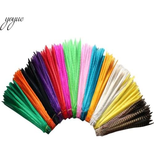 Wholesale 50Pcs/Lot Pheasant Tail Feathers 20-22inch 50-55CM Wedding Decorations Natural Dyed Pheasant Feathers For Crafts Plume