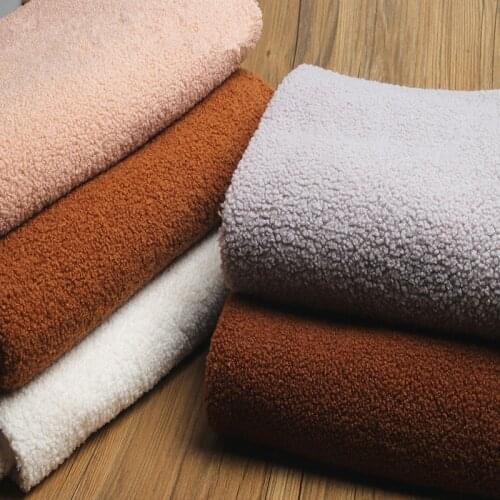 Plush Fabric Small Teddy Cloth Winter Thick Warm Dress Toy Polyester Fabric DIY Pet Bed Mat Patchwork Sewing Supplies 50cm*160cm