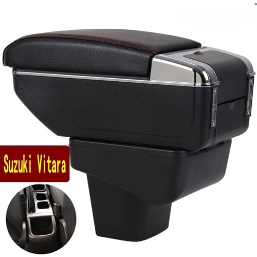 For Suzuki Vitara Armrest Box Vitara 2 Universal Car Central Armrest Storage Box cup holder ashtray modification accessories