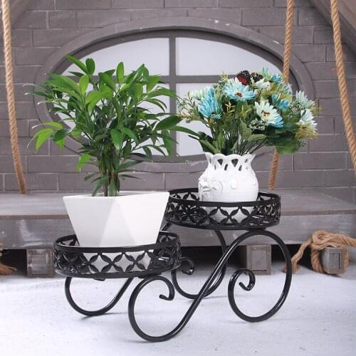 Flower Stand Balcony Iron Flower Rack Metal Holder Garden Patio Shelves for Plant Flower Pot Rack for Outdoor