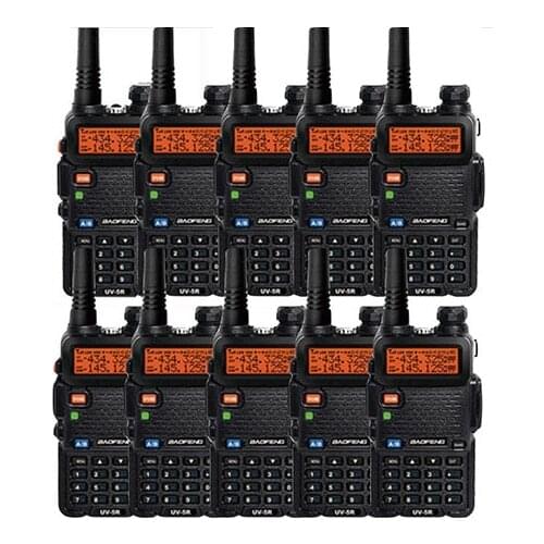 10pcs lot Baofeng uv-5r Walkie talkie 5W 128CH Dual Band UHF VHF portable radio station 136-174 400-520MHz 2 Two Way Radio uv 5r