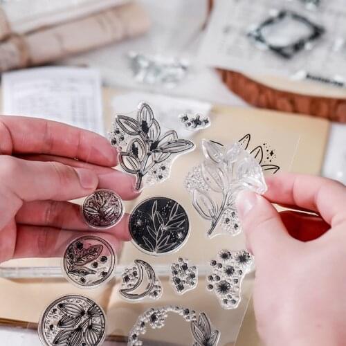 Flowers Clear Stamp DIY Seal Scrapbooking Card Making Photo Album Decoration Supplies sheets scrapbook postmark girl clear stamp