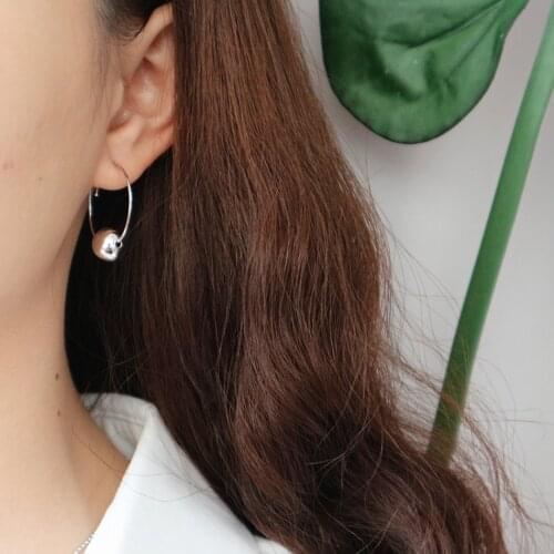 2018 New Real New Fashion S925 pure silver fashion water circle earrings earrings