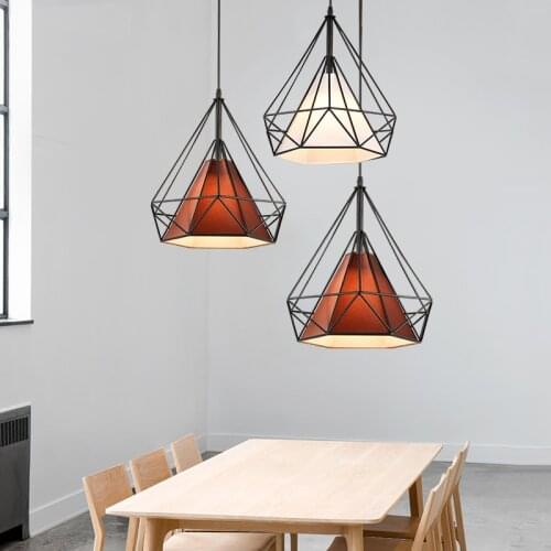 Nordic LED Cafe Hanging lights Novelty living room Fixtures restaurant bar Lighting Modern iron Industrial retro Pendant Lights