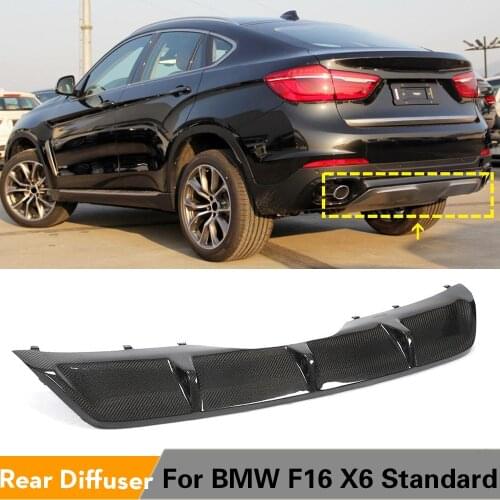 Carbon Fiber Rear Bumper Lip Diffuser spoiler For BMW X6 F16 Standard 2015 2016 2017 2018 Rear Diffuser Body Kit Splitters