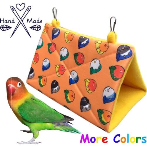 Lovebird Bird Snuggle Hut, Sleepy Hut, Bird Tent, Bird Bedding, Plush Hut Hammock Cave Cage Cozy Hut