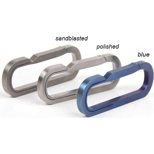 Tiartisan Household key ring titanium keychain pure titanium keychain metal fast key chain portable travel bag climbing buckle