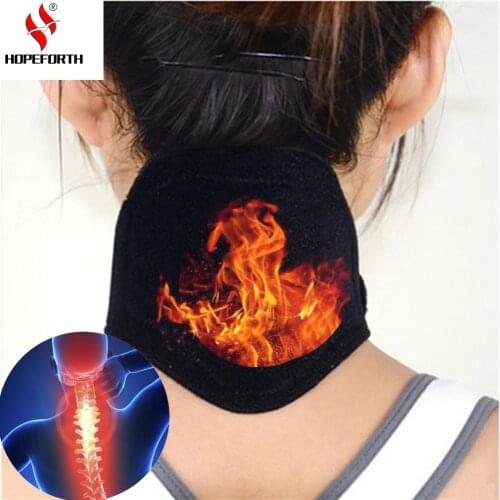 Tourmaline Neck Belt Self-heating brace magnetic Therapy Wrap Protect band Neck Support Massager belt
