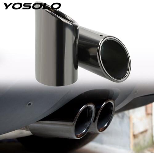 YOSOLO 2pcs Car Exhaust Tip Muffler Pipe Cover For VW Tiguan Volkswagen Passat B7 CC For Audi A4 B8 A3 A1 Q5 Auto Accessories