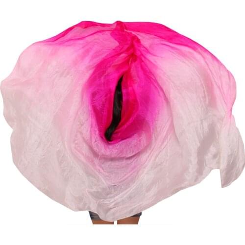 100% Silk Belly Dance Props Women Belly Dance Silk Veil 250*114cm Belly Dance Veil Girls Belly Dance Silk Veils Rose+Pink+White