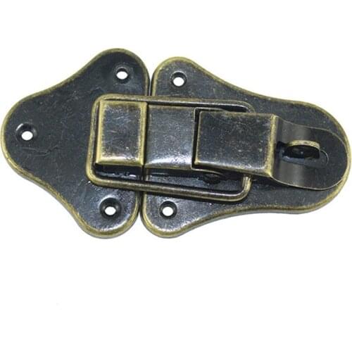 Bronze Vintage Lock Antique Metal Jewelry Chest Box Gift Box Suitcase Case Buckles Toggle Hasp Latch Catch Clasp,95*52mm,5Sets