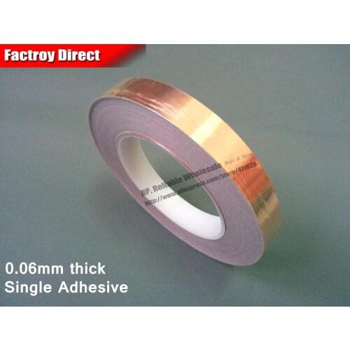 18mm*30M*0.06mm) Single Sided Conductive Adhesive Copper Foil Tape Sticky for EMI Shield Mask