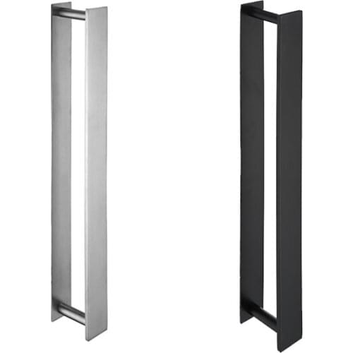 40CM Bathroom Shelf Towel Hanger Punch-Free Wall Mounted Stainless Steel Towel Rack Towel Holder Storage