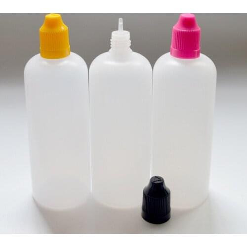 5pcs Hot 120ml Empty E-cig Liquid Plastic Dropper Bottle with Childproof Cap Soft PE Bottle Free Shipping