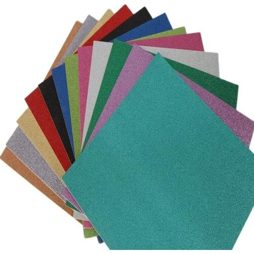 7 Piece 300gsm Glitter Paper For Cake Topper Decoration Modern Style Eco-friendly High Quality 12*12" Glitter Paper Crafts
