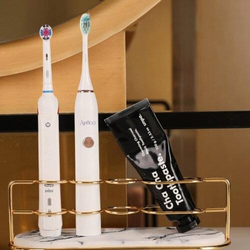 Diatomite Electric Toothbrush Holder Rack Metal Absorbent Razors Organizer Facial Cleanser Pad Tray Home Bathroom Storage Shelf