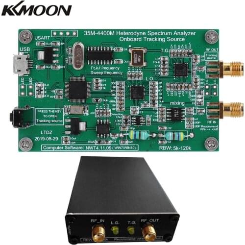 Spectrum Analyzer USB LTDZ 35-4400M Signal Source with Tracking Source Module RF Frequency Domain Analysis Tool with Housing
