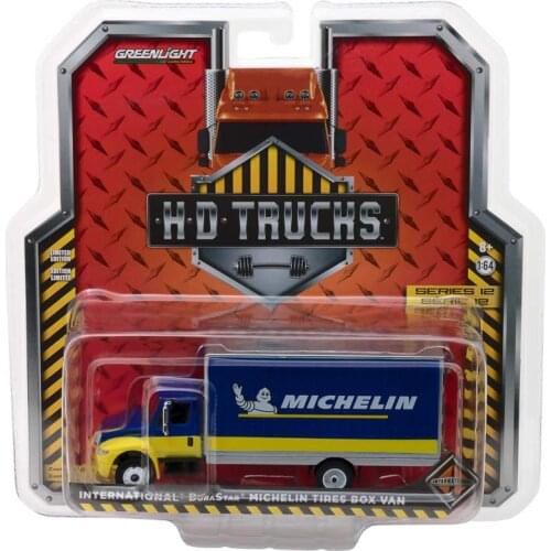 GreenLight Car 1:64 2013 international Michelin tyre container truck Collection Metal Die-cast Simulation Model Cars Toys