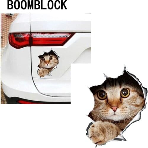 Car Sticker 3D funny kitten simulation decal for Ford Mondeo mk4 Focus 2 3 mk2 mk3 Fiesta mk7 Ranger Fusion Kuga Ka Accessories