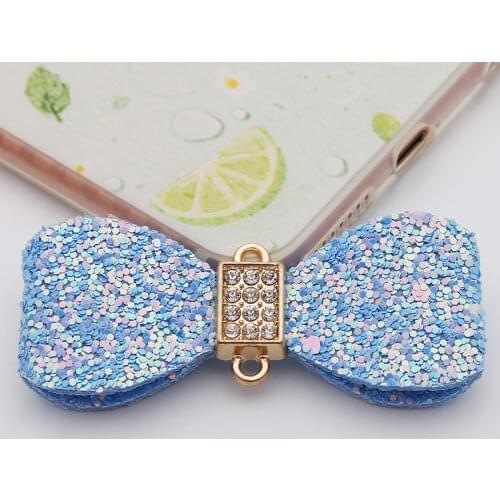 Big Sale Sequins bow tie 5 color DIY Decoration diy Cell Phone sticker/Accessories/Charms/Pendant/Jewelry Findings Sets Materia