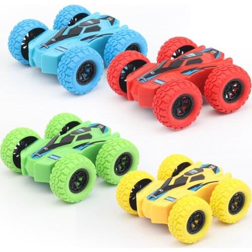 Children Inertia Double-sided Dump Truck Resistant Falling 360 Tumbling Spinning Toy Car Turned To Kid Gift Toys