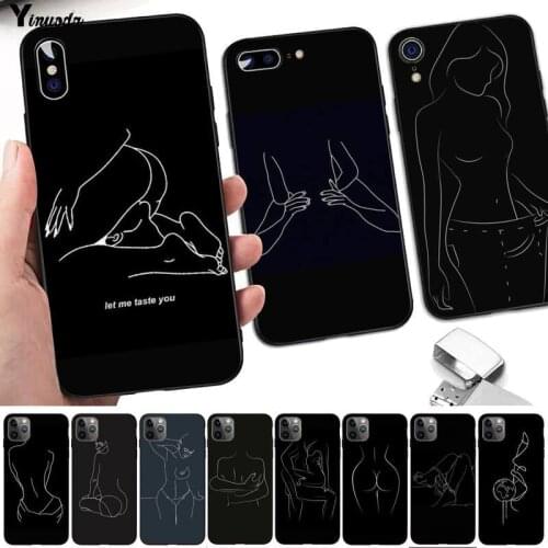 Yinuoda Art Simple Kiss Rose Sex Girl Body Soft Phone Cover For iphone 12pro max 8 7 6 6S Plus X 5 5S SE 2020 XR 11 pro XS MAX