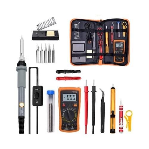 Cautin Soldering Iron kit Adjustable Temperature Solder 220V 110V 60W Welding Solder Rework Station Heat Pencil Repair Tools