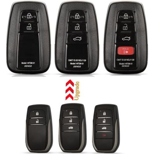 Kutery 2/3/4 Buttons Modified Remote Car Key Shell Case for Toyota C-HR Camry Avalon RAV4 Prius 2018-2019