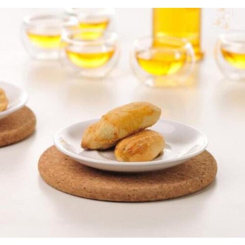 Hot Sales Round Cork Coasters Wooden Slice Cup Mat Durable Drink Coaster Placemat For Dining Table Mat DIY Tableware Decoration