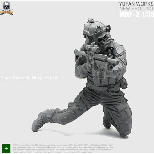 Yufan Model 1/35Figure Resin Soldiers Us Seals Model Kit Moo-02