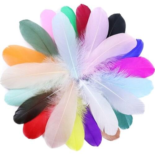 100PCS High Quality Goose Feathers DIY Carnival Hat Decoration Christmas Jewelry Accessory Soft Floating Plumes Crafts 10-15CM