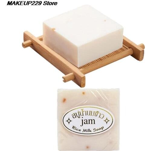 Handmade Rice Milk Soap Collagen Vitamin Skin Whitening Acne Pore Removal Moisturizing Bleaching Rice Milk Soap