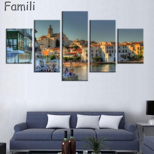 5Pieces 2017 Unframed Fashion House Modern Wall Art HD Picture Canvas Print Canvas Painting For Living Room Picture,oil painting