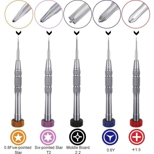 5pcs/set Mini Multi-Function Magnetic Precision Screwdriver Set for Apple iPhone 7 ect Smartphone Tablet Repairing Tools Set