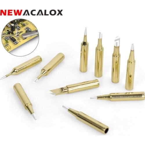 NEWACALOX 10pcs Lead-free Welding Tips 900M Soldering Iron Tips suitable for 936,937,907,Yihua Soldering Iron/Soldering Station