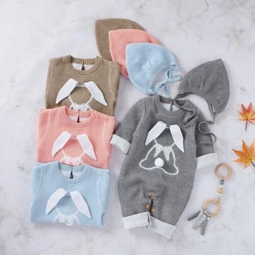 New Autumn Infant Baby Romper Boy Girl Cotton Long Sleeve Knitted Ribbed Jumpsuit Baby Girl Boy Clothes Newborn Toddler Outfits