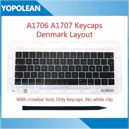 Original Denmark Danish DK Keyboard keys Key cap keycaps For Macbook Pro Retina 13" A1706 15" A1707 Late 2016 Mid 2017