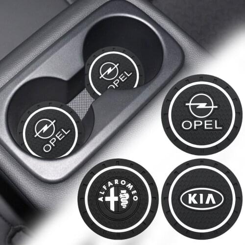 1/2PCS Car Water Cup Holder Anti-slip Pad Mat Silica Gel For BMW MINI Audi Toyota Honda Ford Nissan KIA Mazda Jeep Accessories